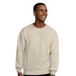 Fruit of the Loom Men's Beige Crewneck Sweater